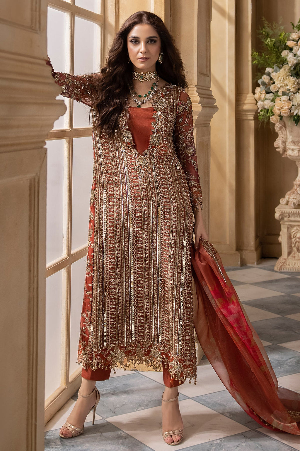 DJW4-04 Pakistani indian wedding dresses eid party wear collection mehndi barat walima salwar kameez suit luxury wear dresses