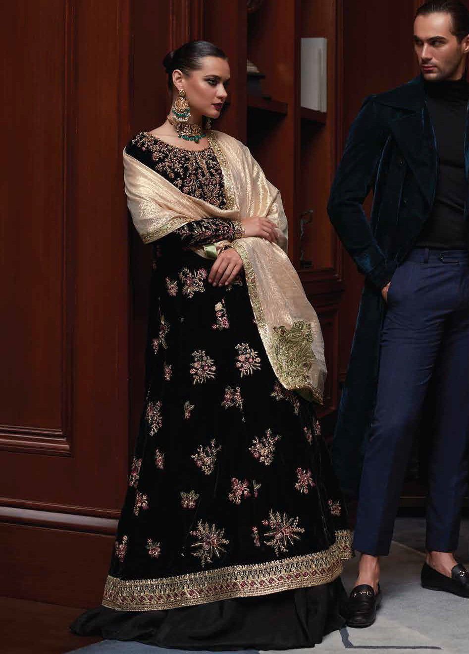 MUSHQ Luxury Velvet EUPHORIA pakistani indian wedding formal party outfits