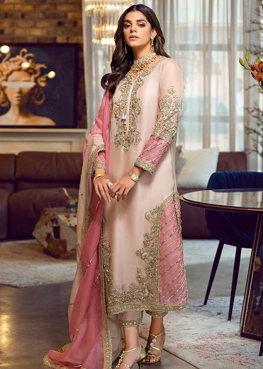 Peach Nouveau Dress pakistani indian wedding formal party outfits