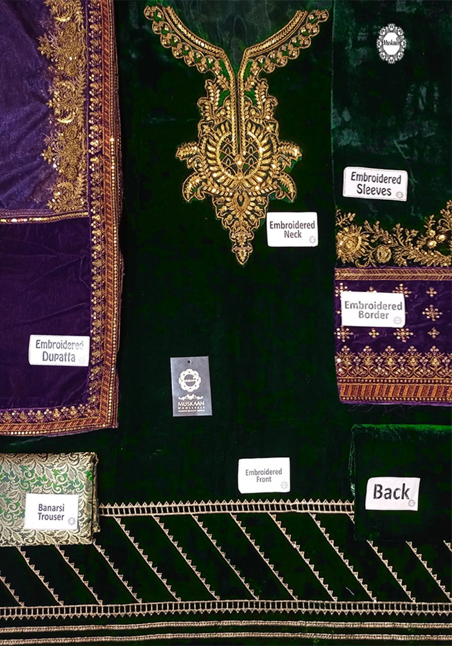 Maria b Velvet Green