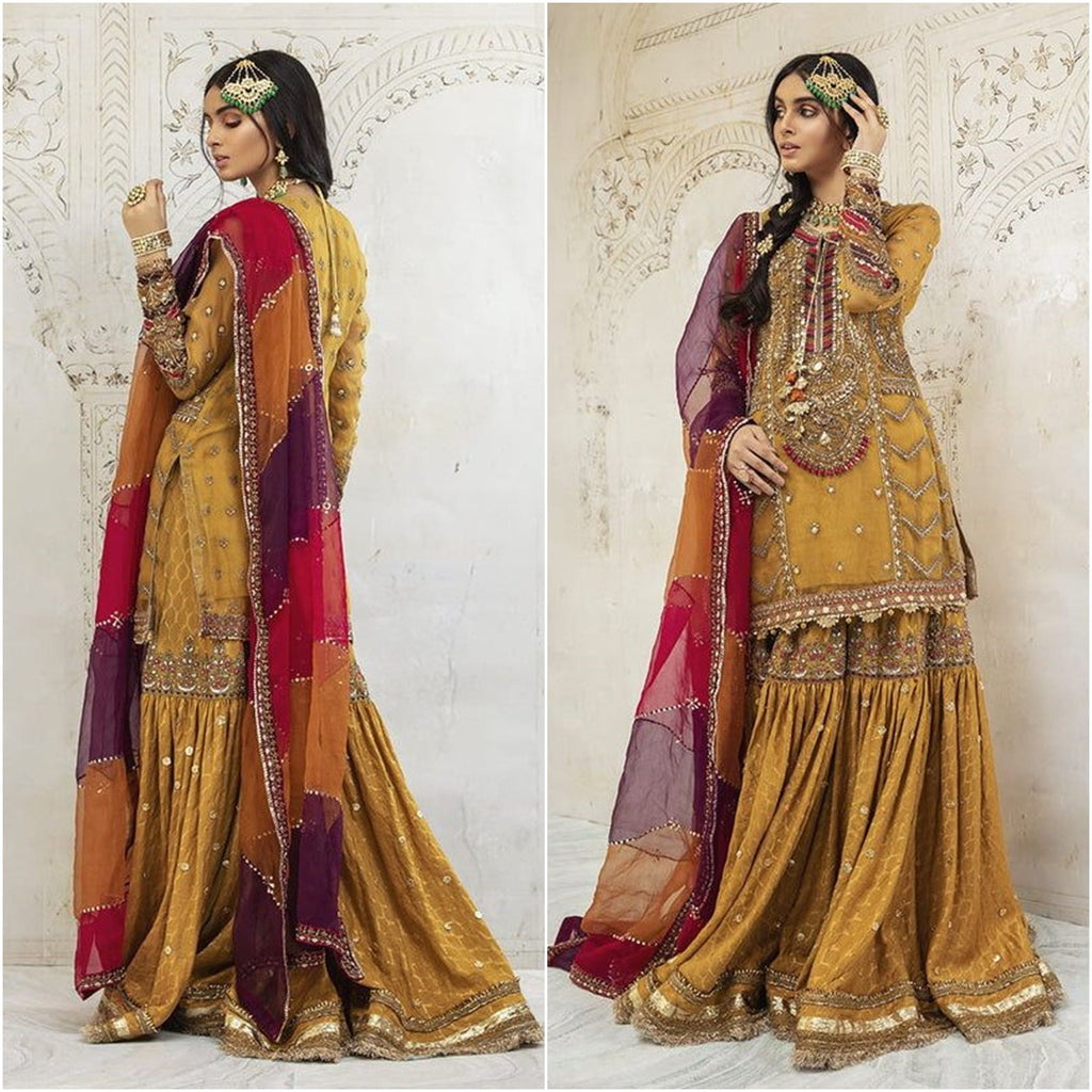 Maria B. Couture Mustard Yellow MC-021