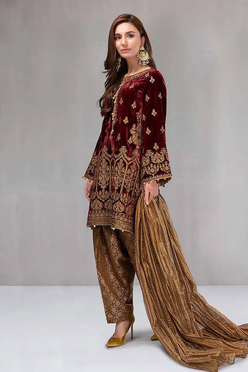 Maria b Velvet Maroon (BD-0018)