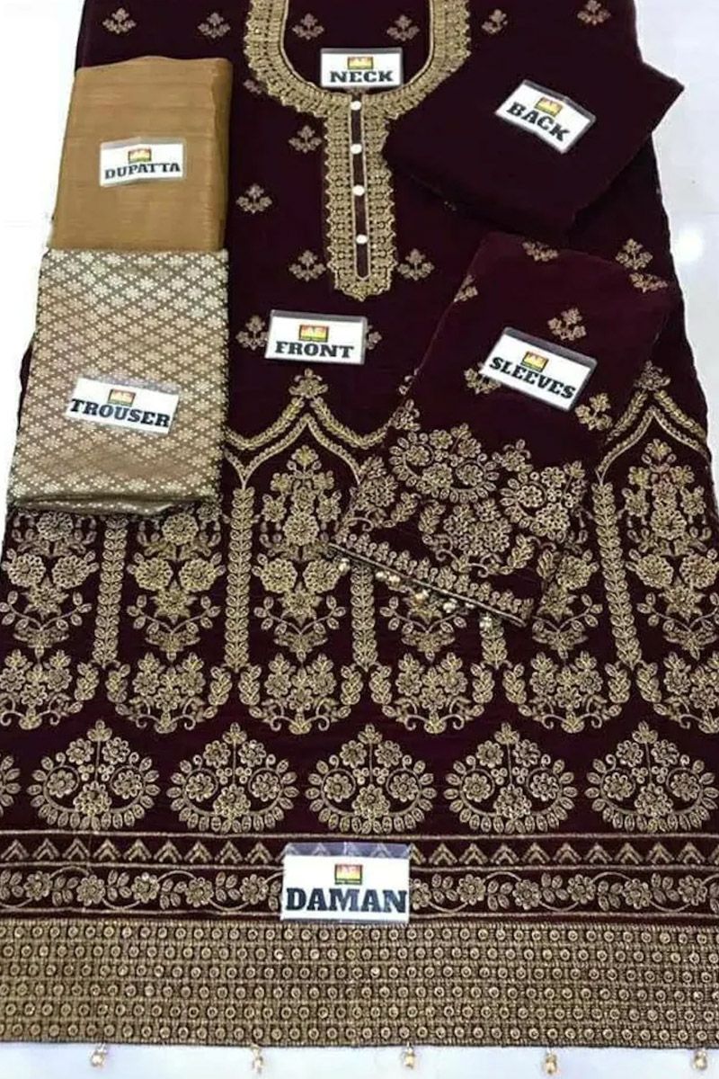 Maria b Velvet Maroon (BD-0018)