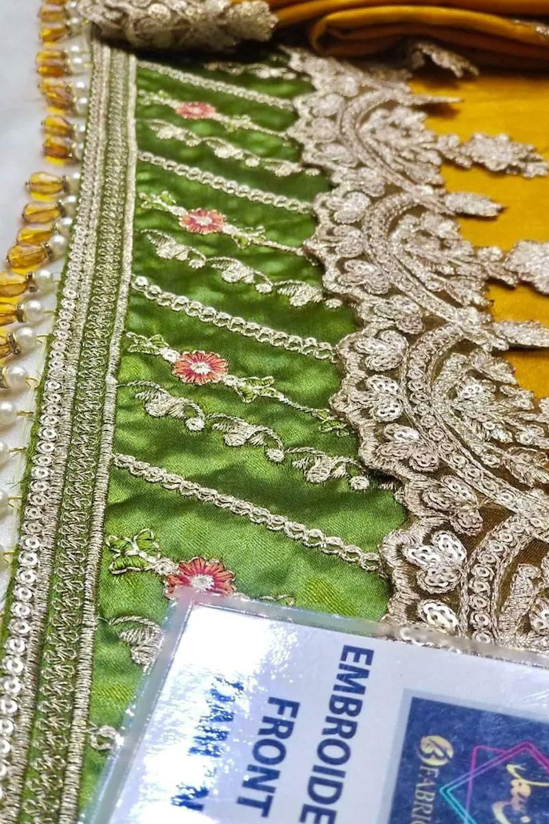 Maria b Mustard, Fuschia & Off White (BD-1708)