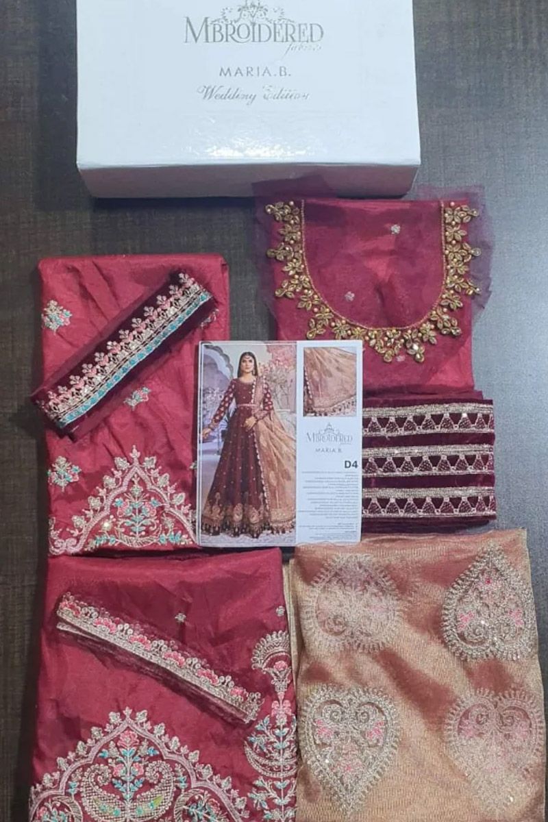 Maria b Maroon and Salmon pink (BD-2204)