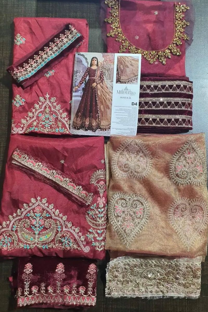 Maria b Maroon and Salmon pink (BD-2204)