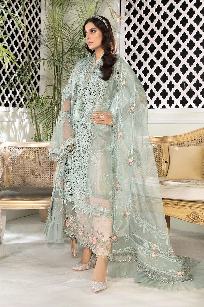 Maria b Sky blue and Peach (BD-2206)