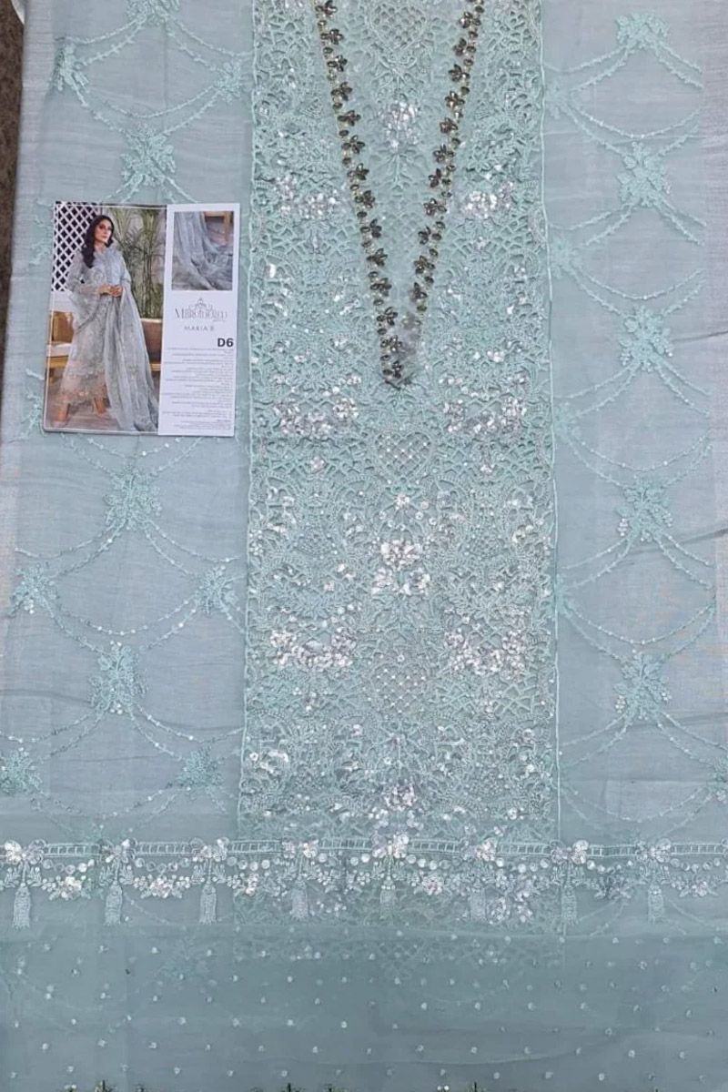 Maria b Sky blue and Peach (BD-2206)