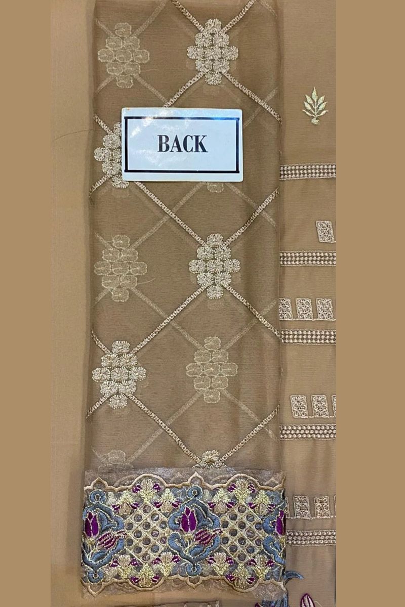 Ramsha chiffon collection beige