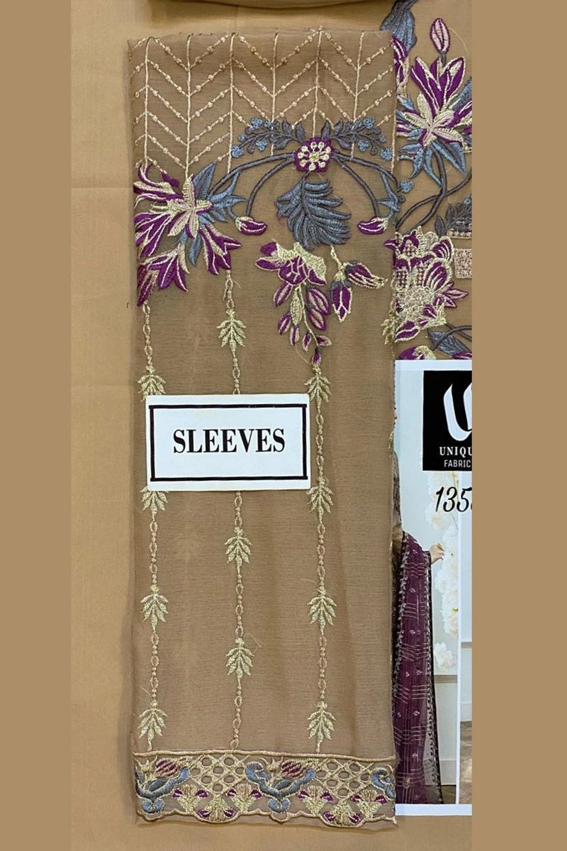 Ramsha chiffon collection beige