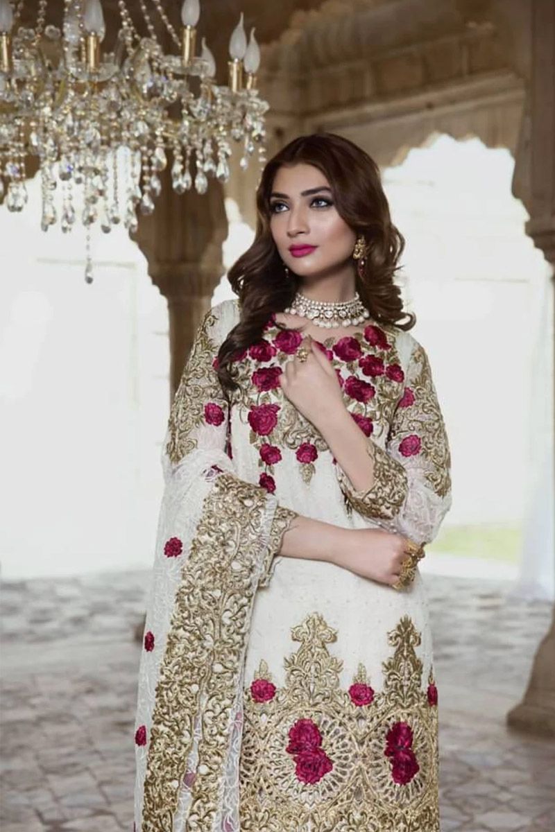 Maria B  chiffon collection White