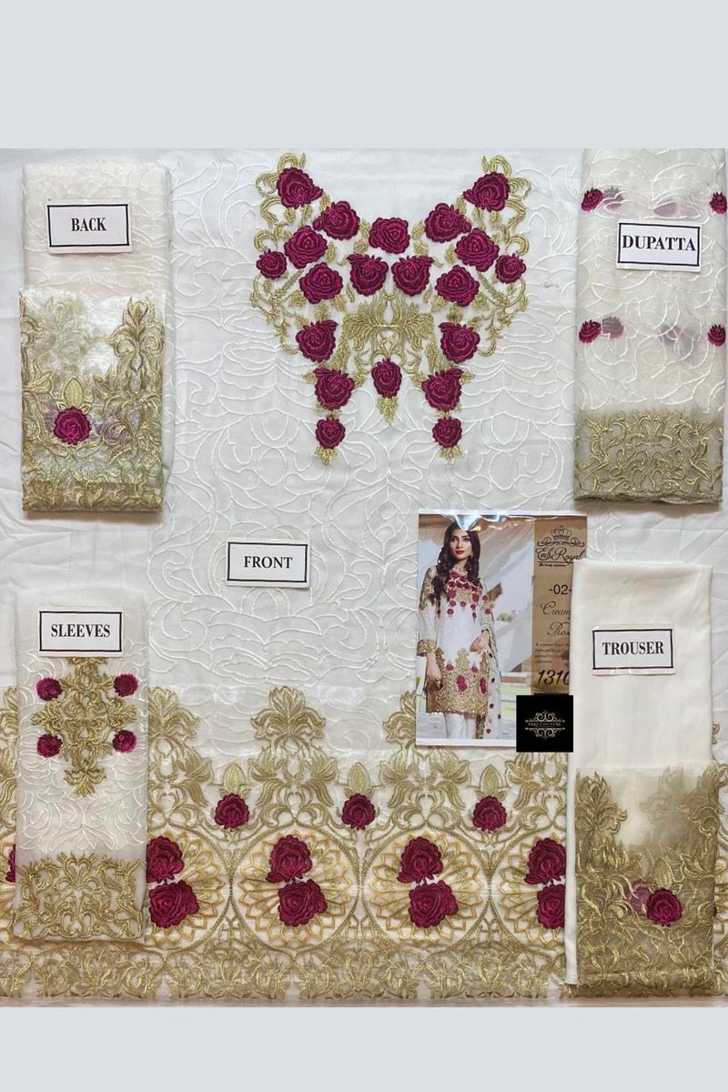 Maria B  chiffon collection White