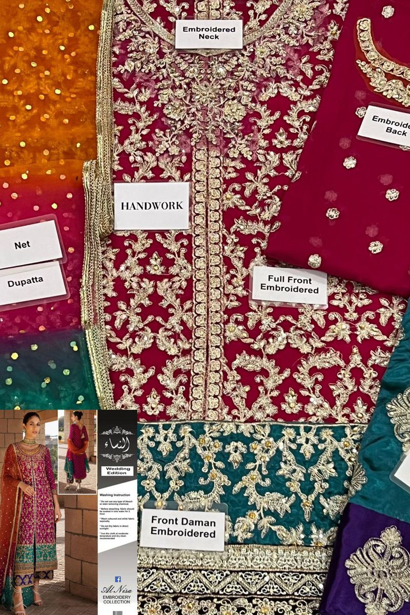 Zainab Chottani chiffon Dress custom stitch