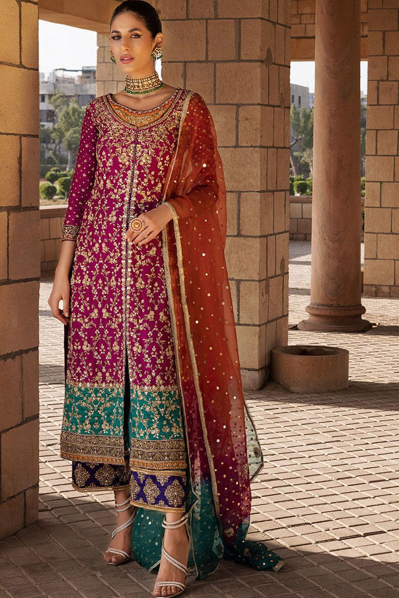 Zainab Chottani chiffon Dress custom stitch