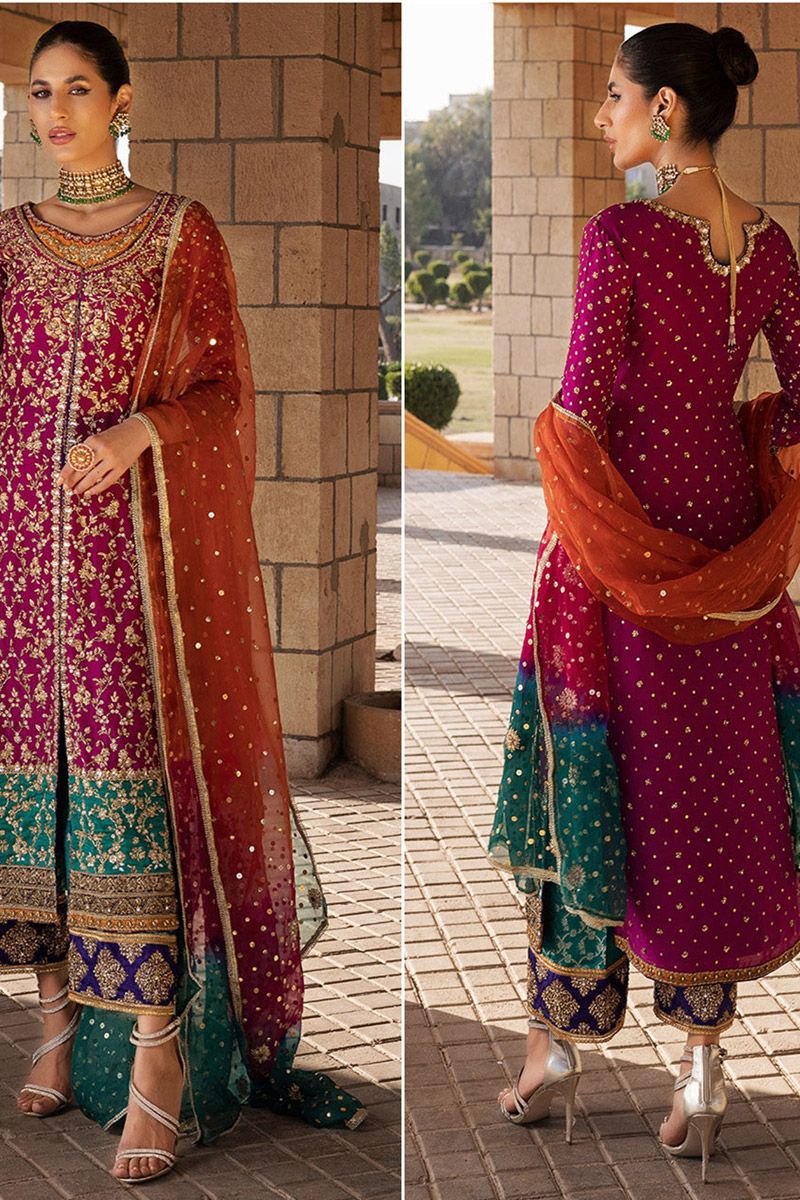 Zainab Chottani chiffon Dress custom stitch