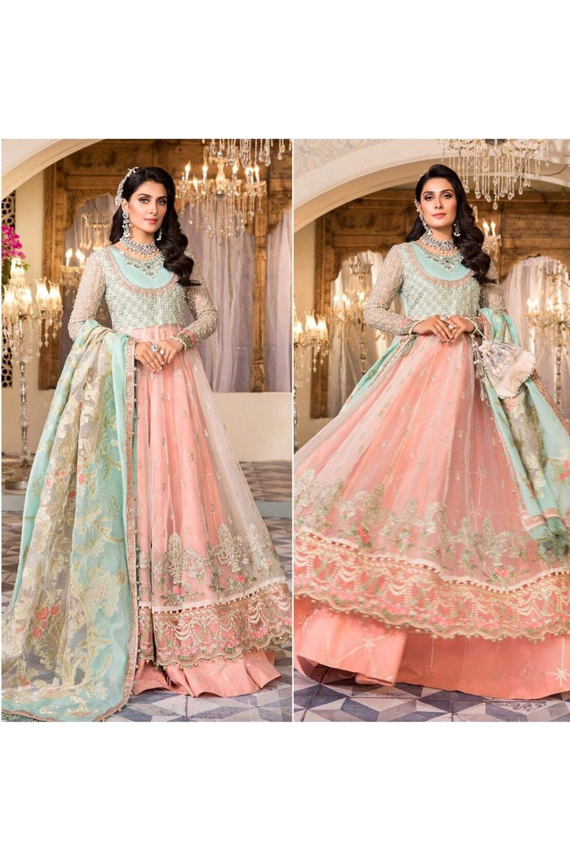 Pearl White, Peach and Aqua (BD-2408)