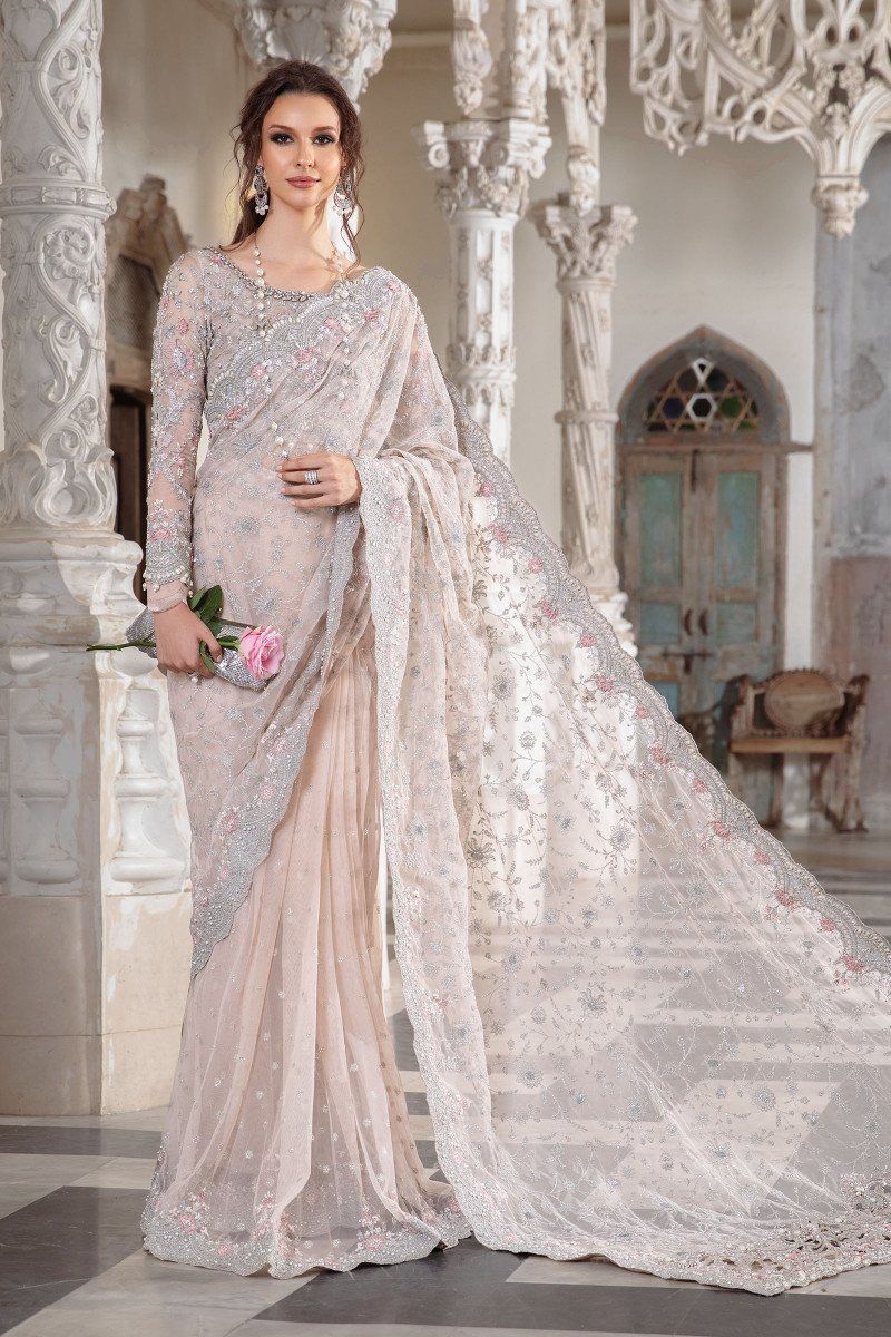 Maria B Couture Pale Pink Saree MC-050