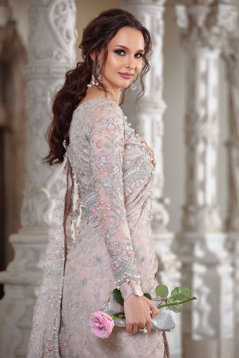 Maria B Couture Pale Pink Saree MC-050