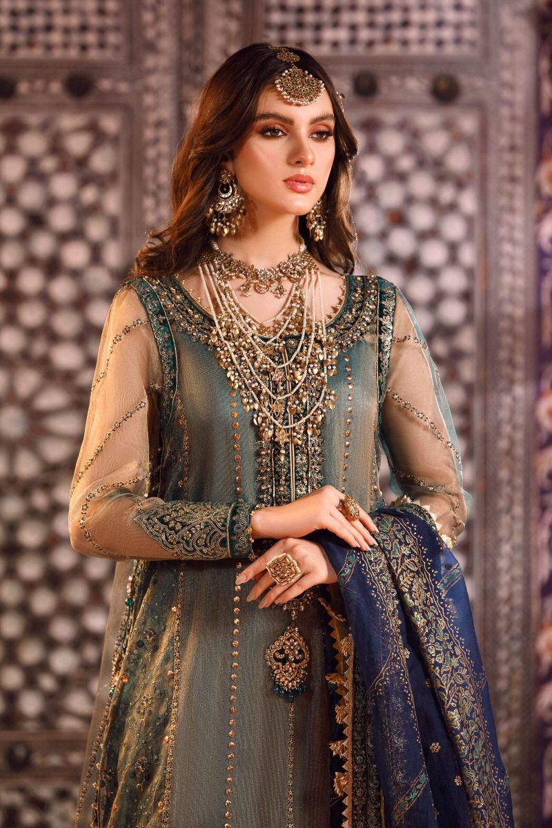 Maria B MBROIDERED - Peacock Shades (BD-2508)