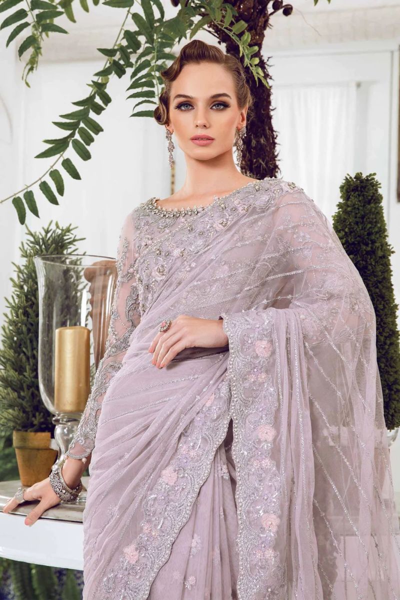 Maria B Couture saree Lilac MC-806