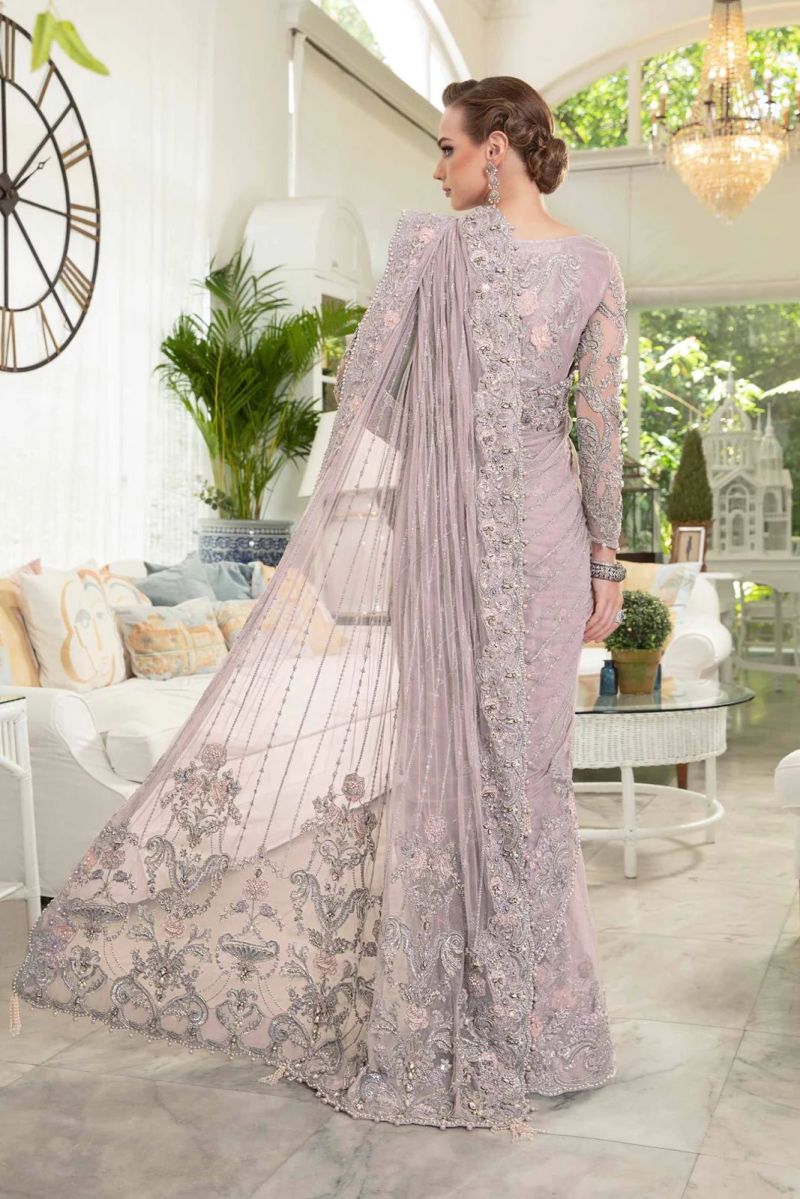 Maria B Couture saree Lilac MC-806