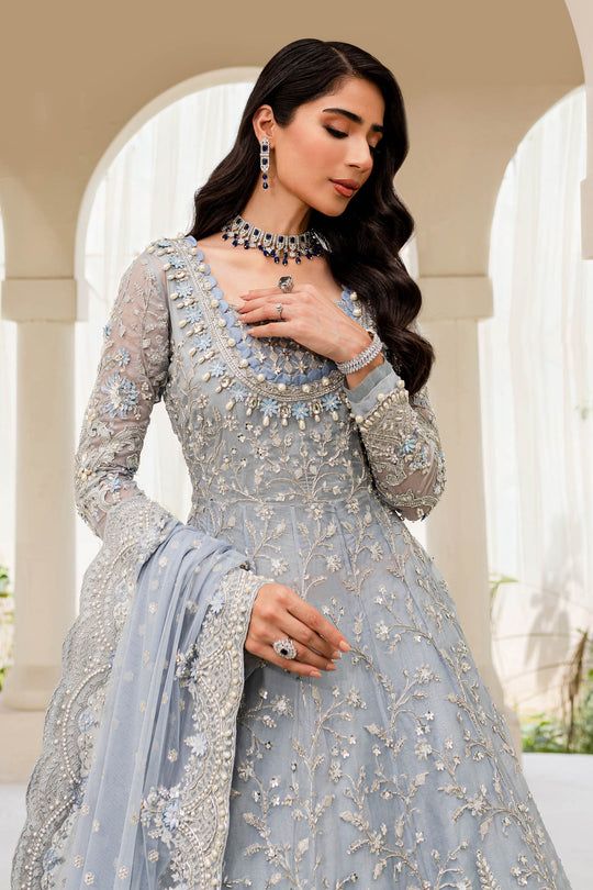 Maria B bridal Couture Ice Blue MC-904
