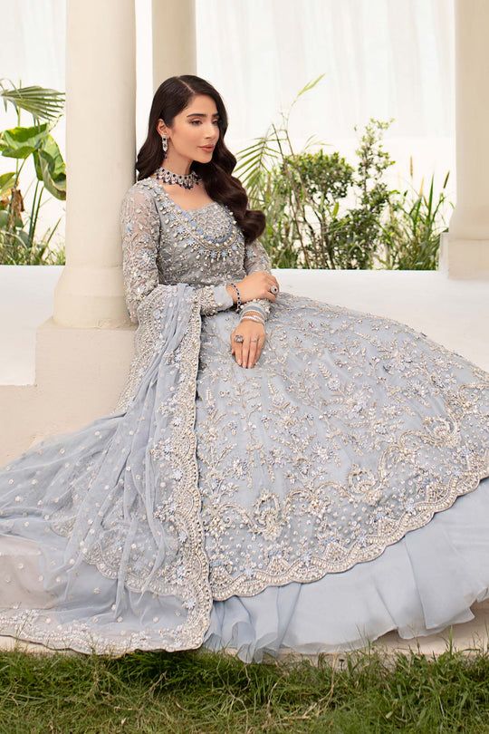 Maria B bridal Couture Ice Blue MC-904