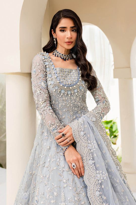 Maria B bridal Couture Ice Blue MC-904