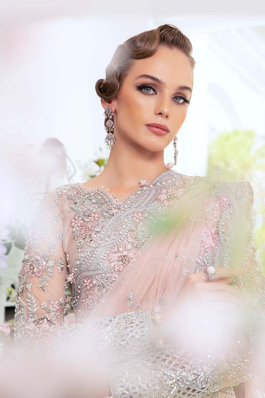 Maria B Couture saree pale Pink MC-809