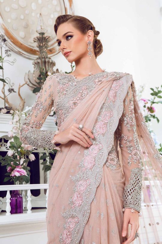 Maria B Couture saree pale Pink MC-809