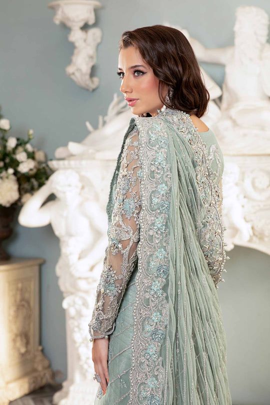 Maria B Couture saree Sea Green MC-807