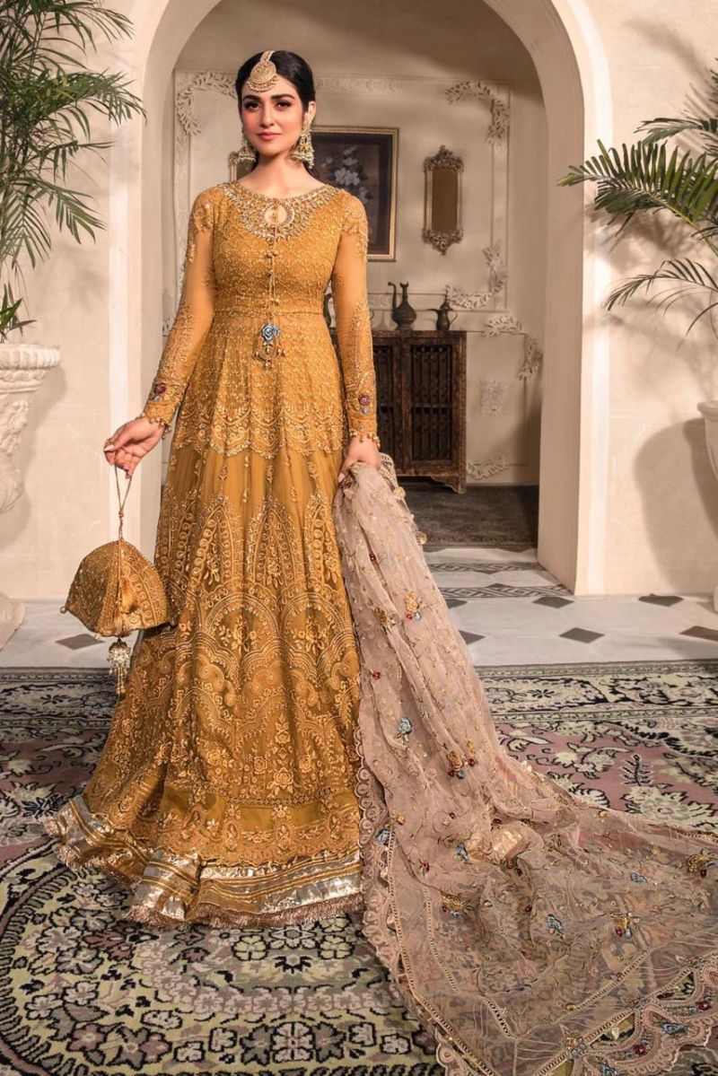 Maria B MBROIDERED - Mustard BD-2606