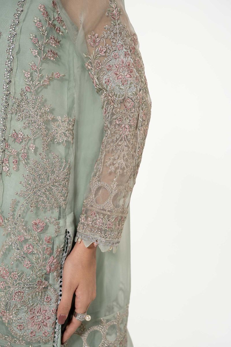 Luxury gharara mint green